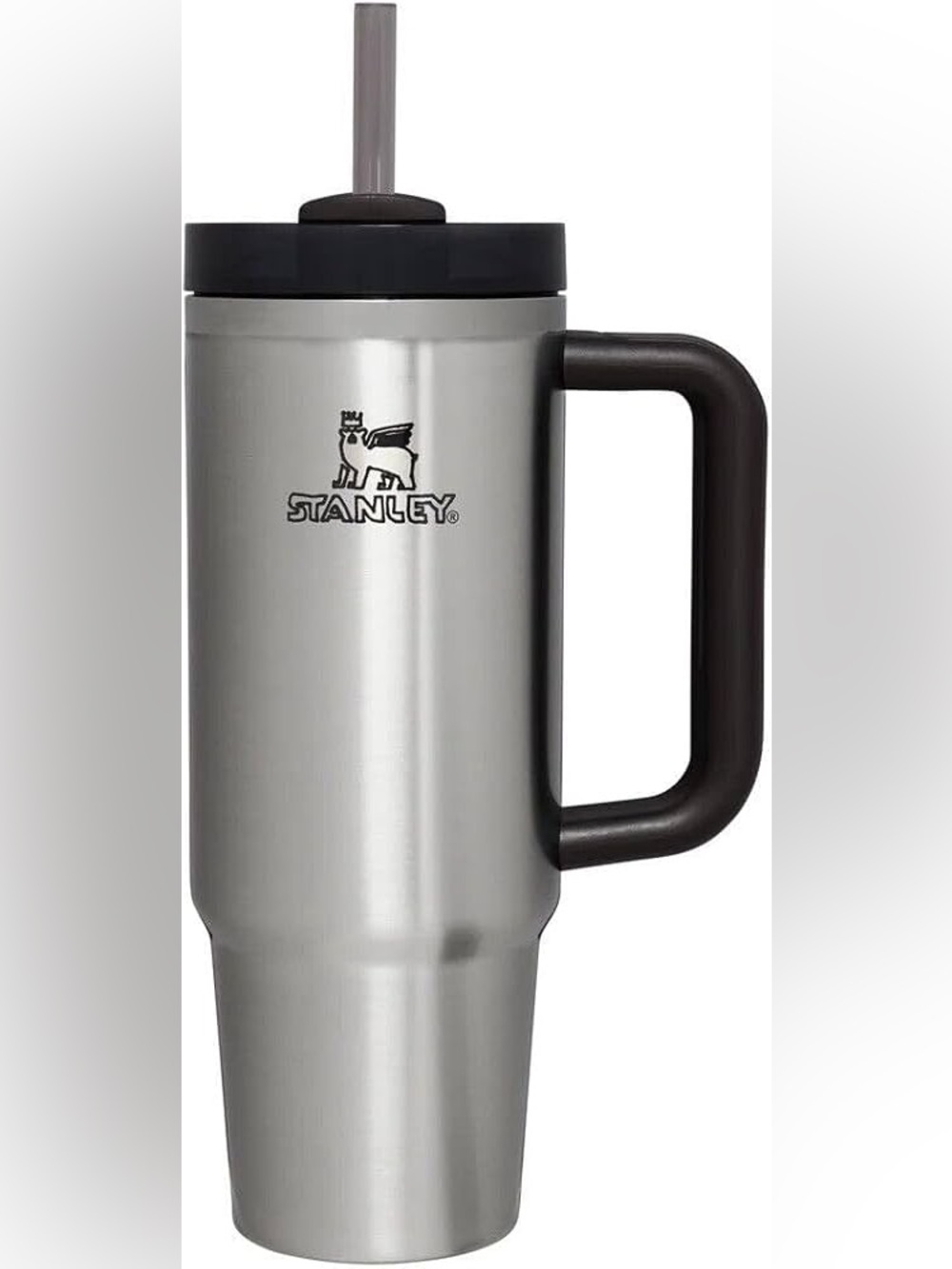 Stanley Quencher H2.0 Tumbler - 40oz Naijel graph handwriting Silver RARE - Picture 1 of 4